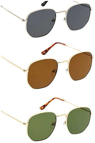 Classic Metal Aviator Sunglasses