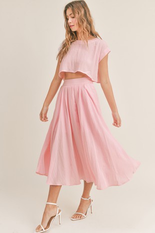 The Cassie Linen Skirt Set
