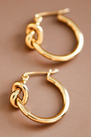 The Knotted Gold Hoop Earrings
