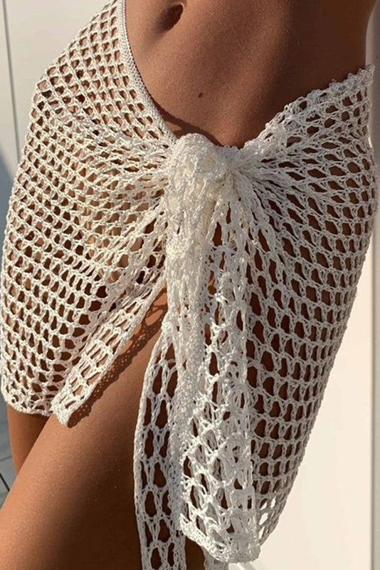 The Santa Maria Crochet White Sarong Skirt