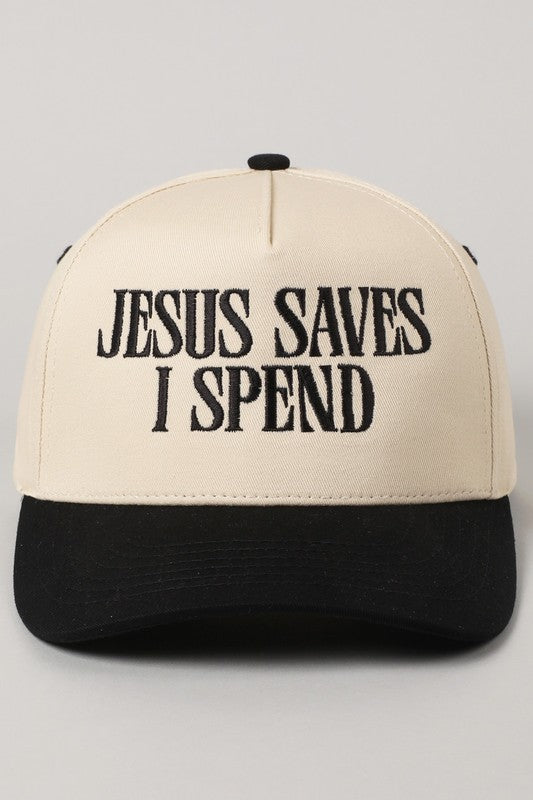 The "Jesus Saves, I Spend" Vintage Baseball Hat