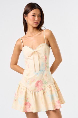 The Love Me Not Floral Print Mini Dress