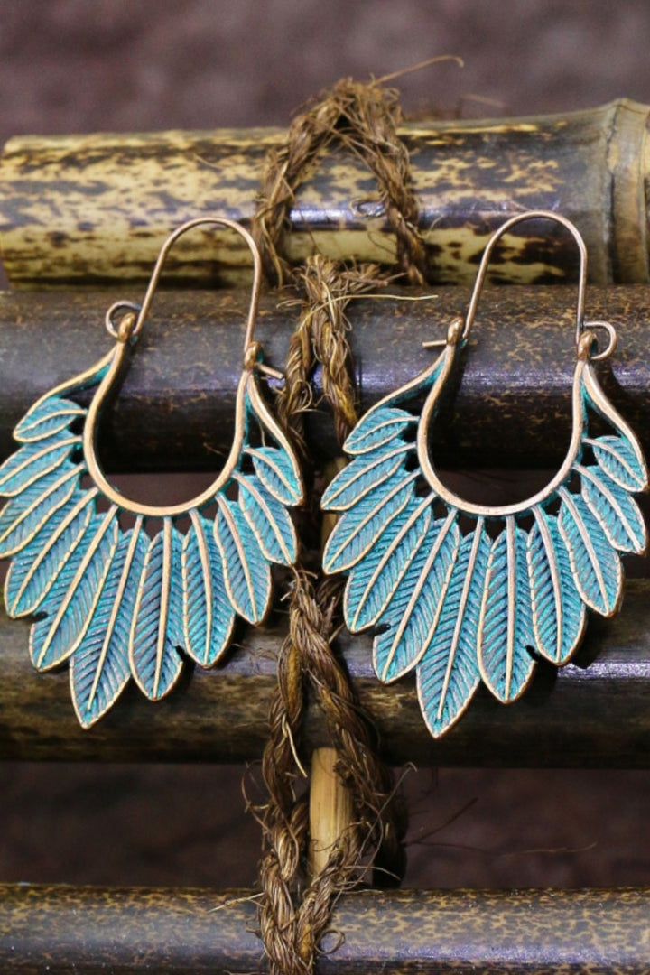 The Wild West Turquoise & Gold Earrings