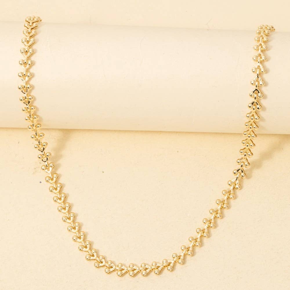 The Gold Repeating Ornate Chain Link Necklace