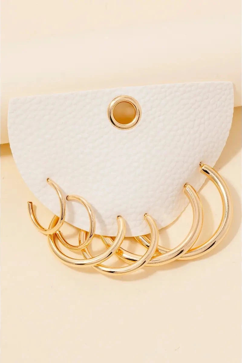 The Three Pair Hoop Earrings Set