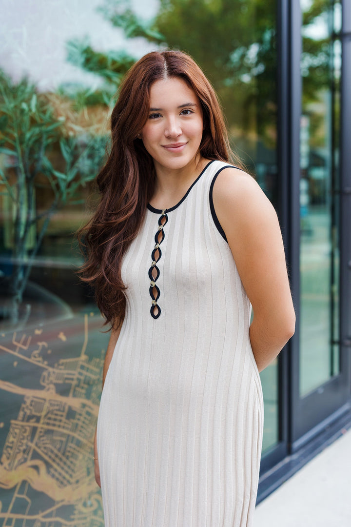 The Keeping In Contact Ribbed Maxi Dress