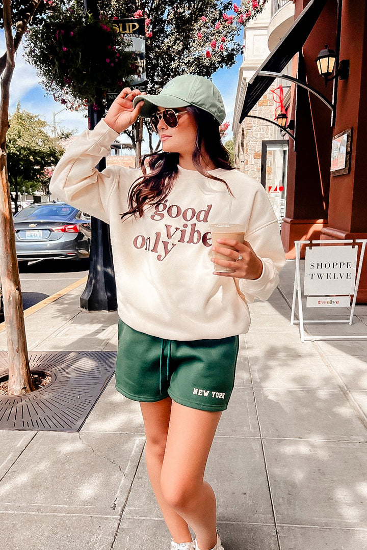 The NYC Green Sweat Shorts