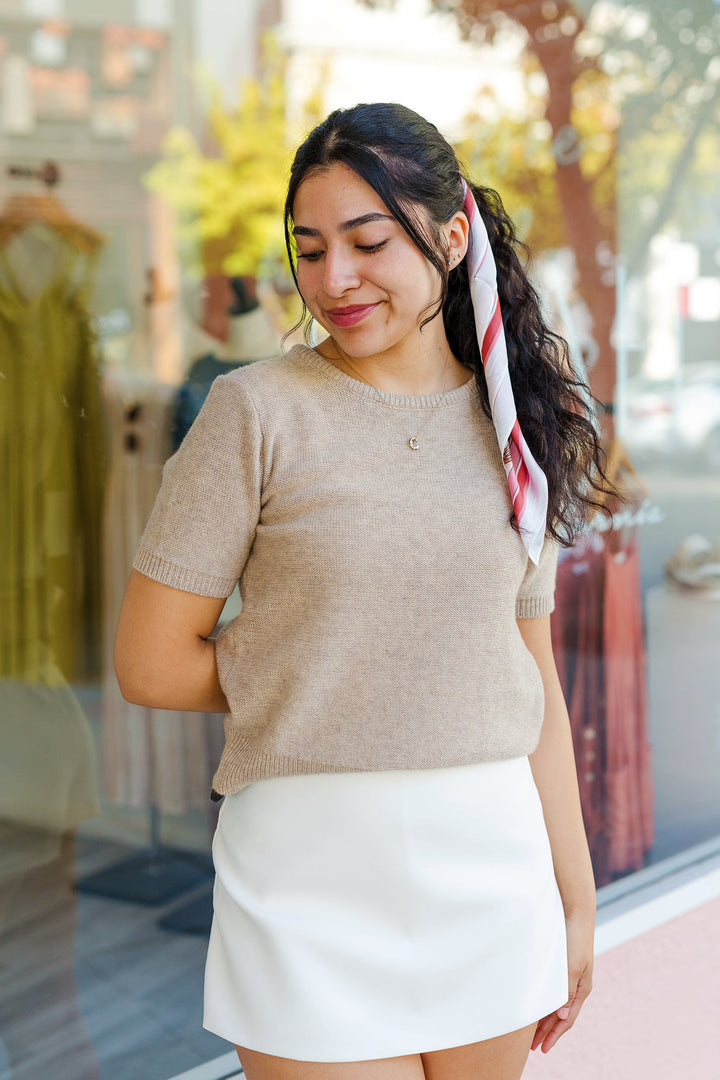 The Best In Crew Knit Short Sleeve Sweater