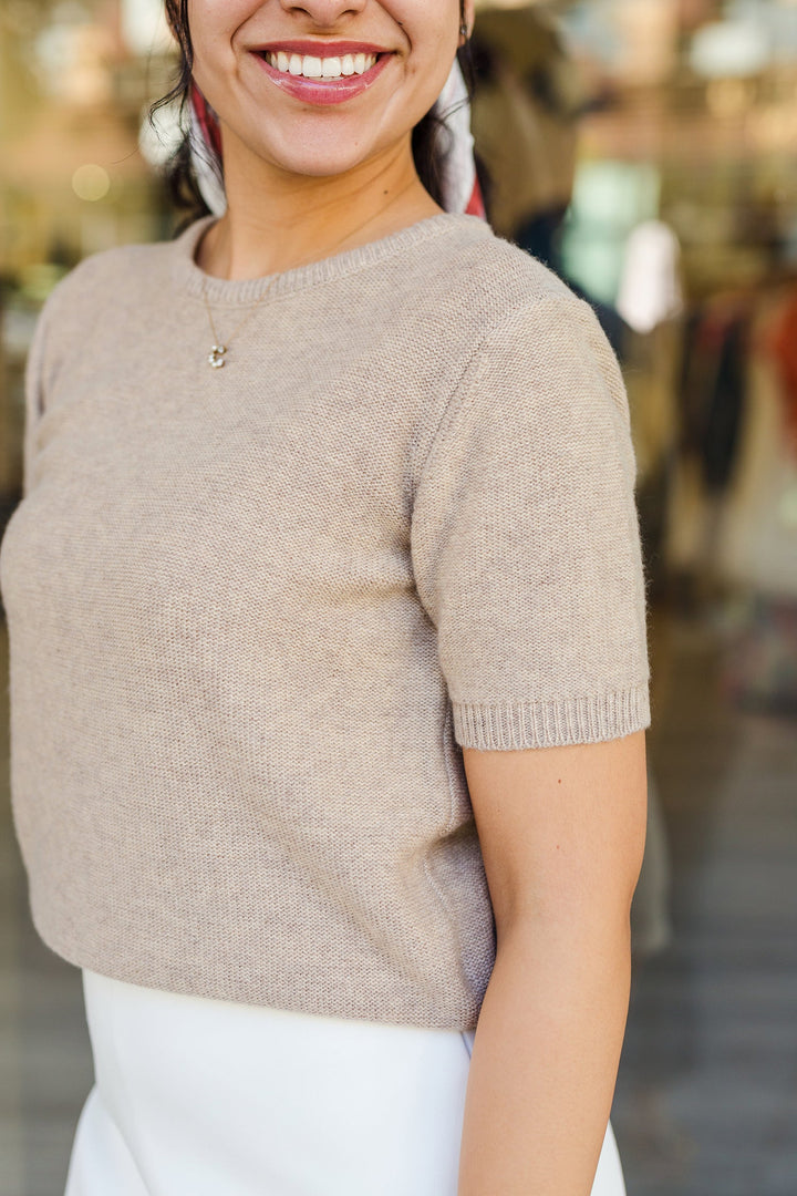 The Best In Crew Knit Short Sleeve Sweater