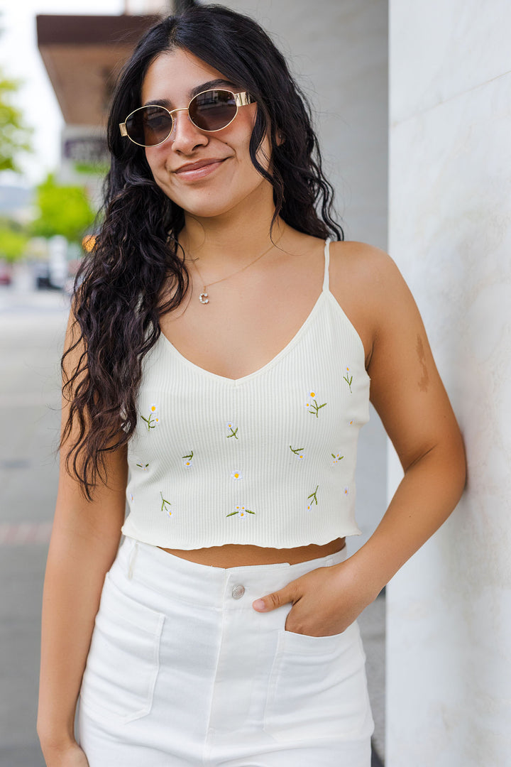 The Daisies & Dreams Cropped Tank Top
