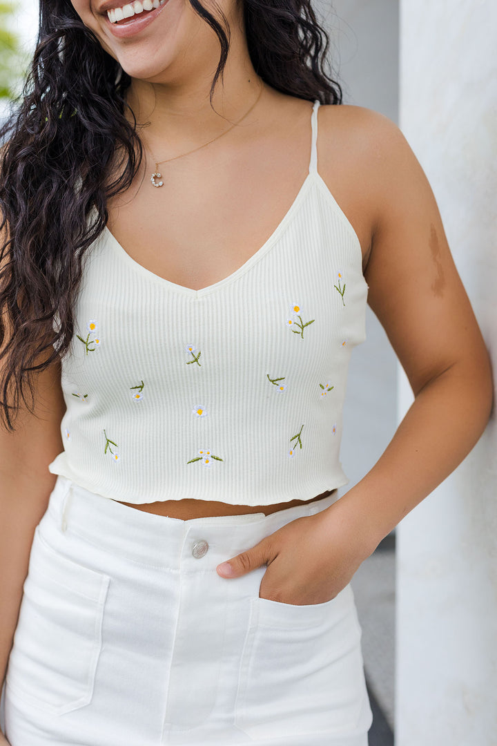 The Daisies & Dreams Cropped Tank Top