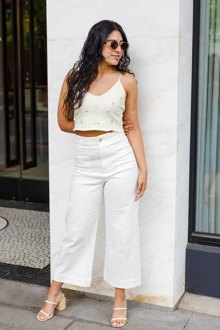 The Daisies & Dreams Cropped Tank Top