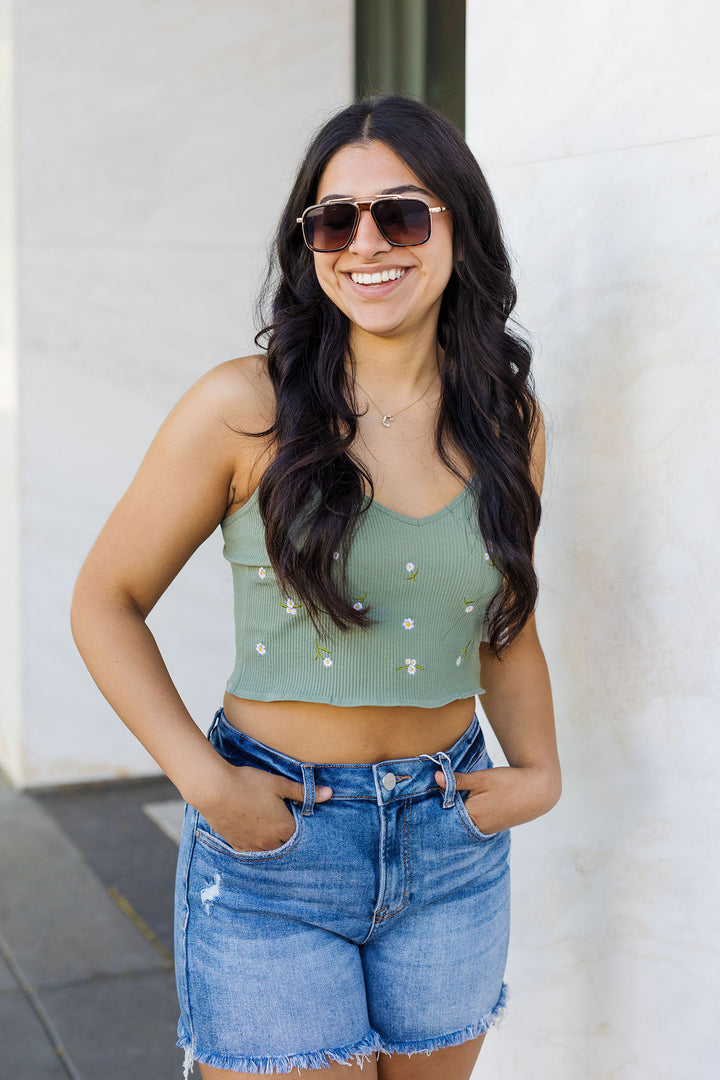 The Daisies & Dreams Cropped Tank Top