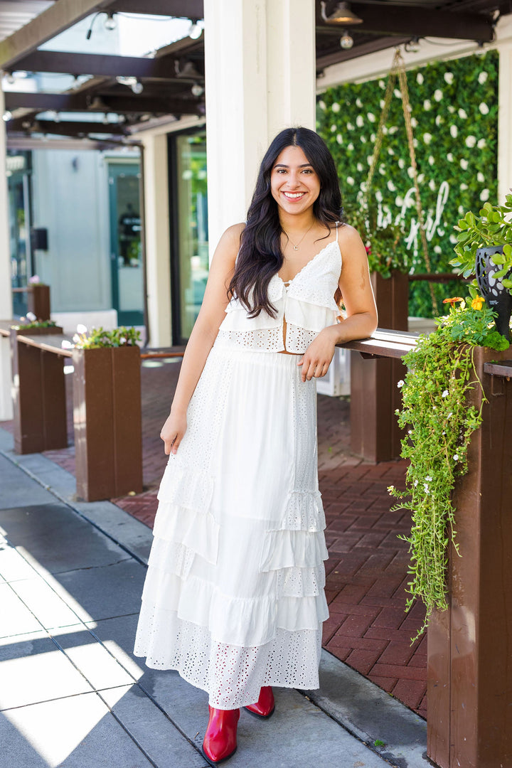 The Seaside Park Eyelet Cami Top