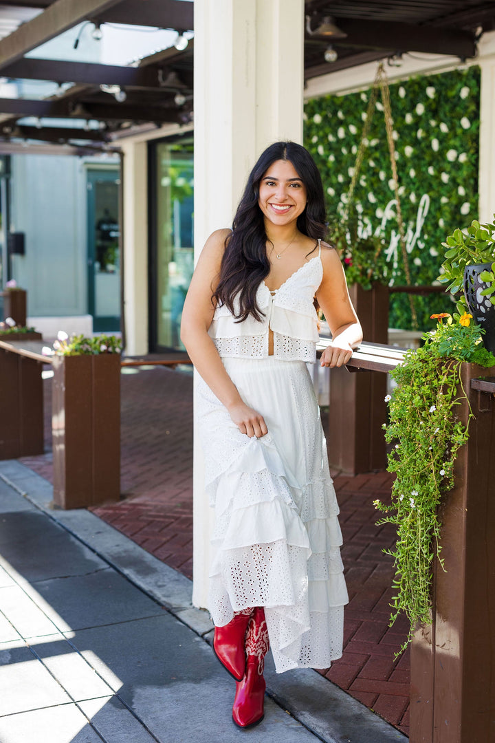The Seaside Park Eyelet Cami Top