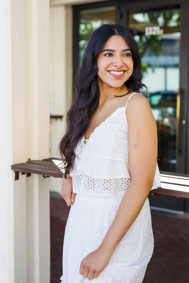 The Seaside Park Eyelet Cami Top