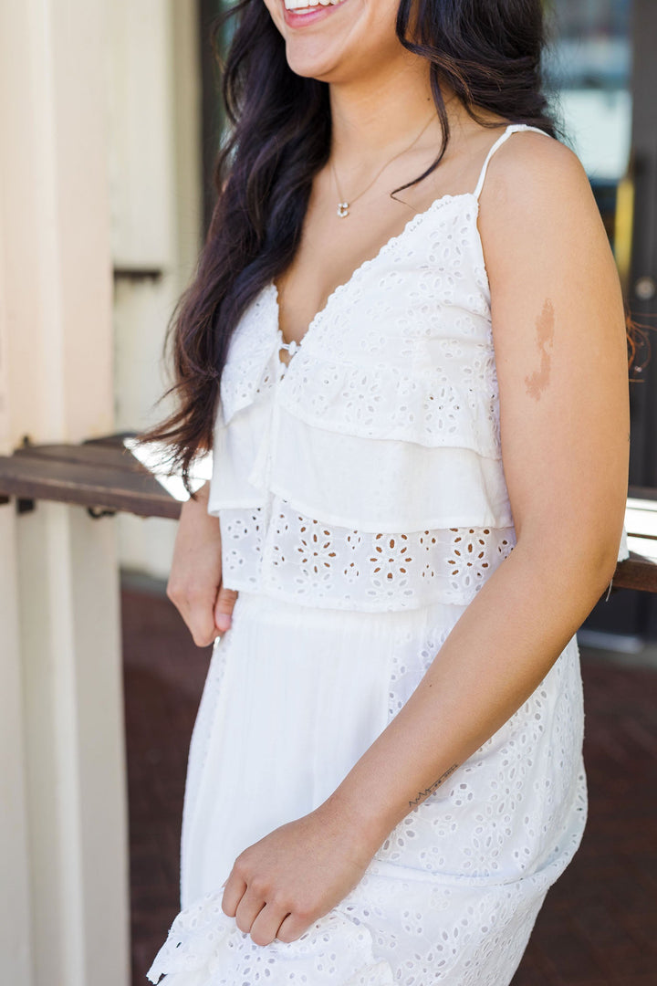 The Seaside Park Eyelet Cami Top