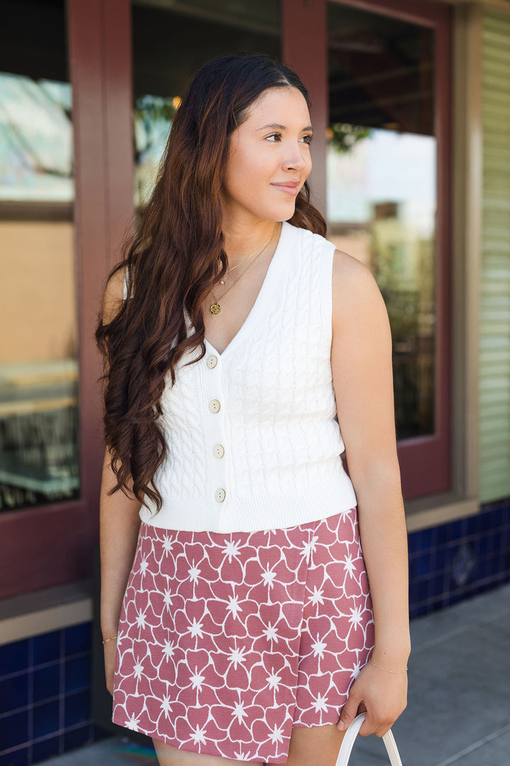 The Forever Young White Sweater Knit Top