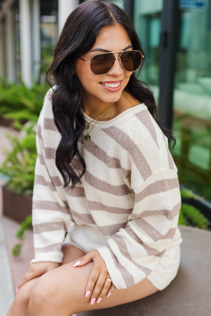 The Day On The Bay Striped Knit Sweater