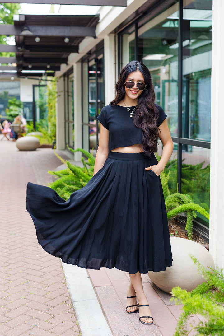 The Cassie Linen Skirt Set