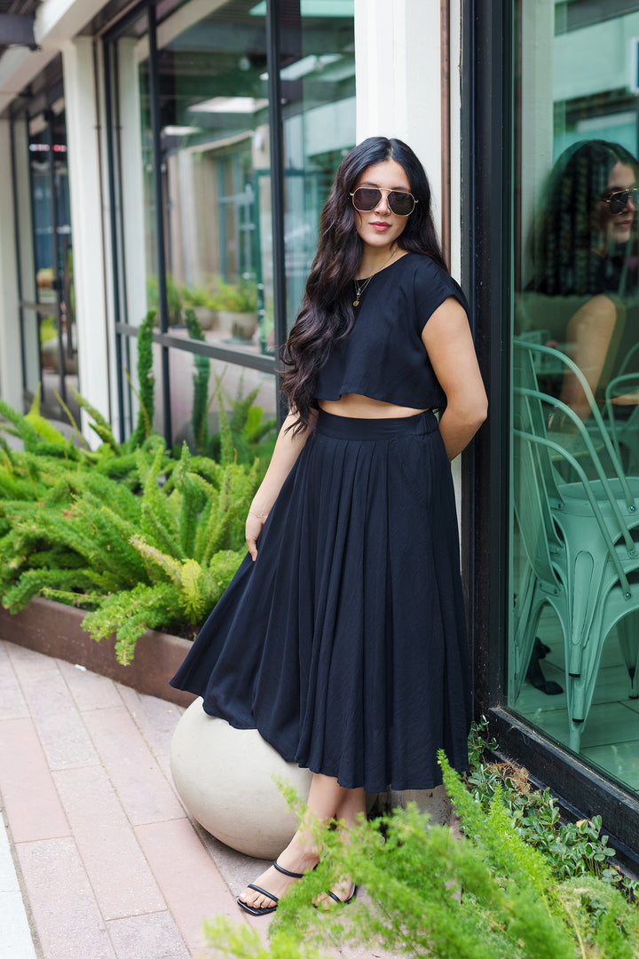 The Cassie Linen Skirt Set