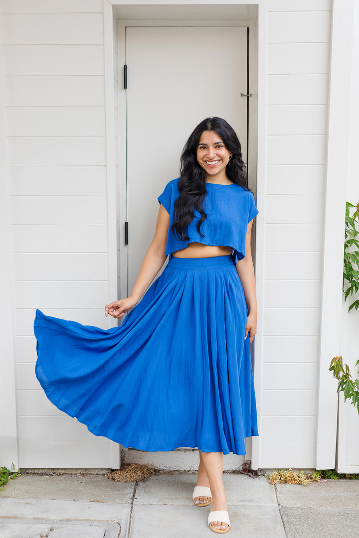 The Cassie Linen Skirt Set