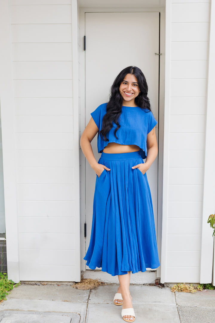 The Cassie Linen Skirt Set