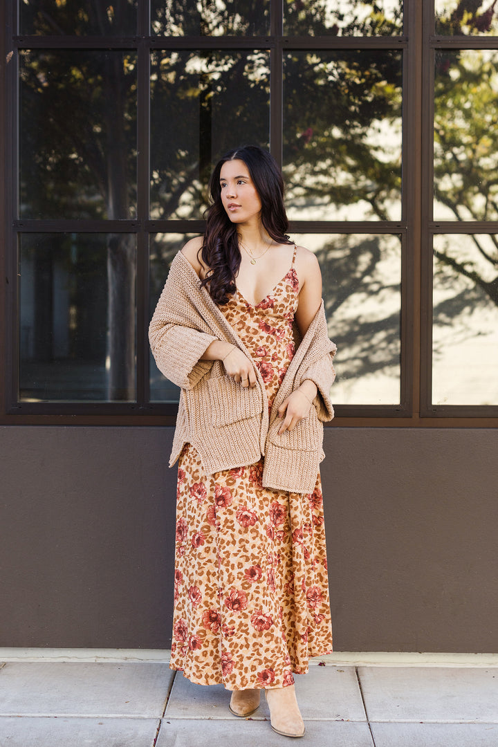 The Cuddle Bug Cocoa Chunky Knit Cardigan Sweater