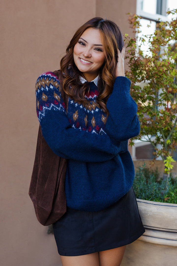 The Big Chill Fair Isle Crew Neck Sweater