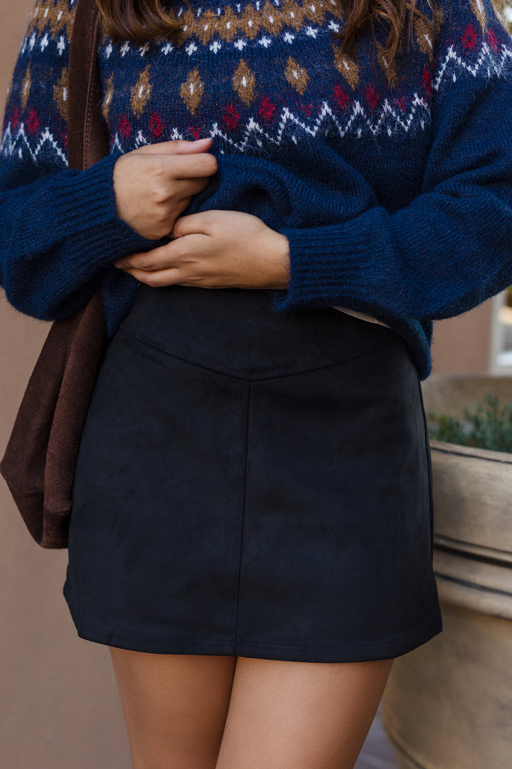 The Desert Palm Suede Mini Skirt