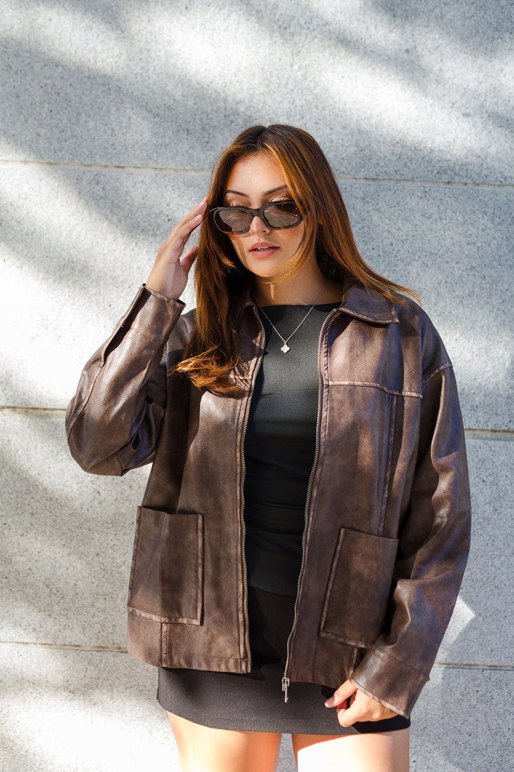 The Cool Rider Faux Leather Jacket