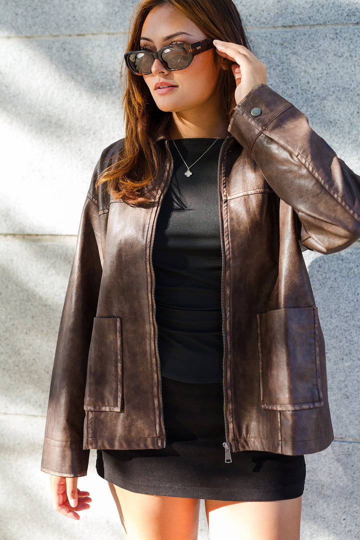 The Cool Rider Faux Leather Jacket