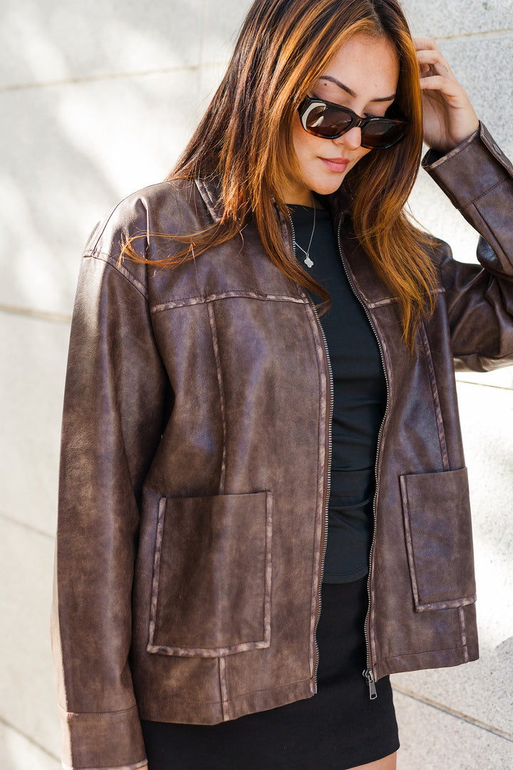 The Cool Rider Faux Leather Jacket