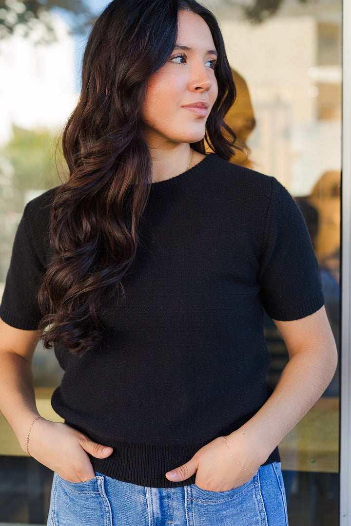 The Best In Crew Knit Short Sleeve Sweater