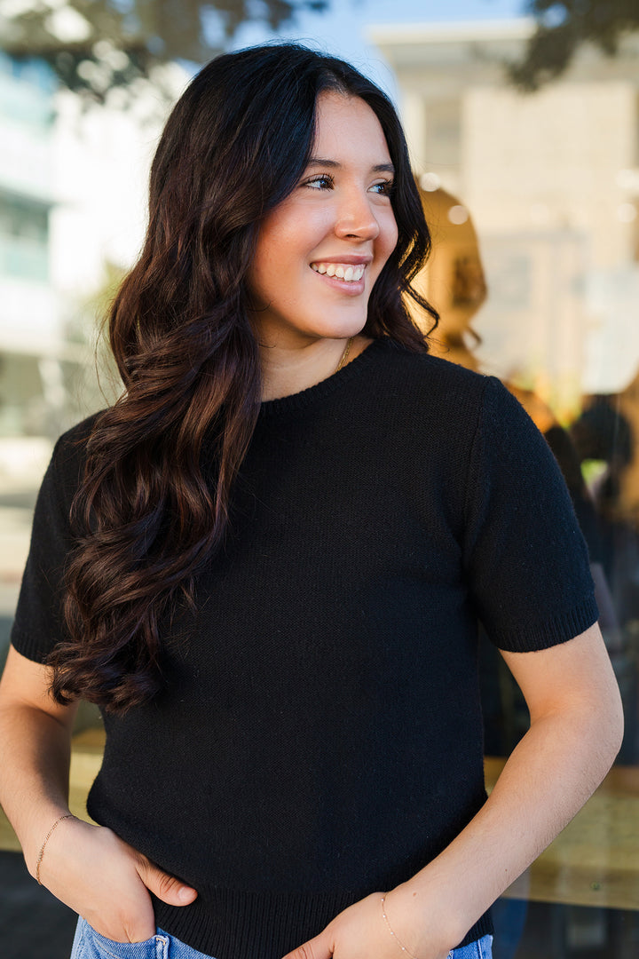 The Best In Crew Knit Short Sleeve Sweater