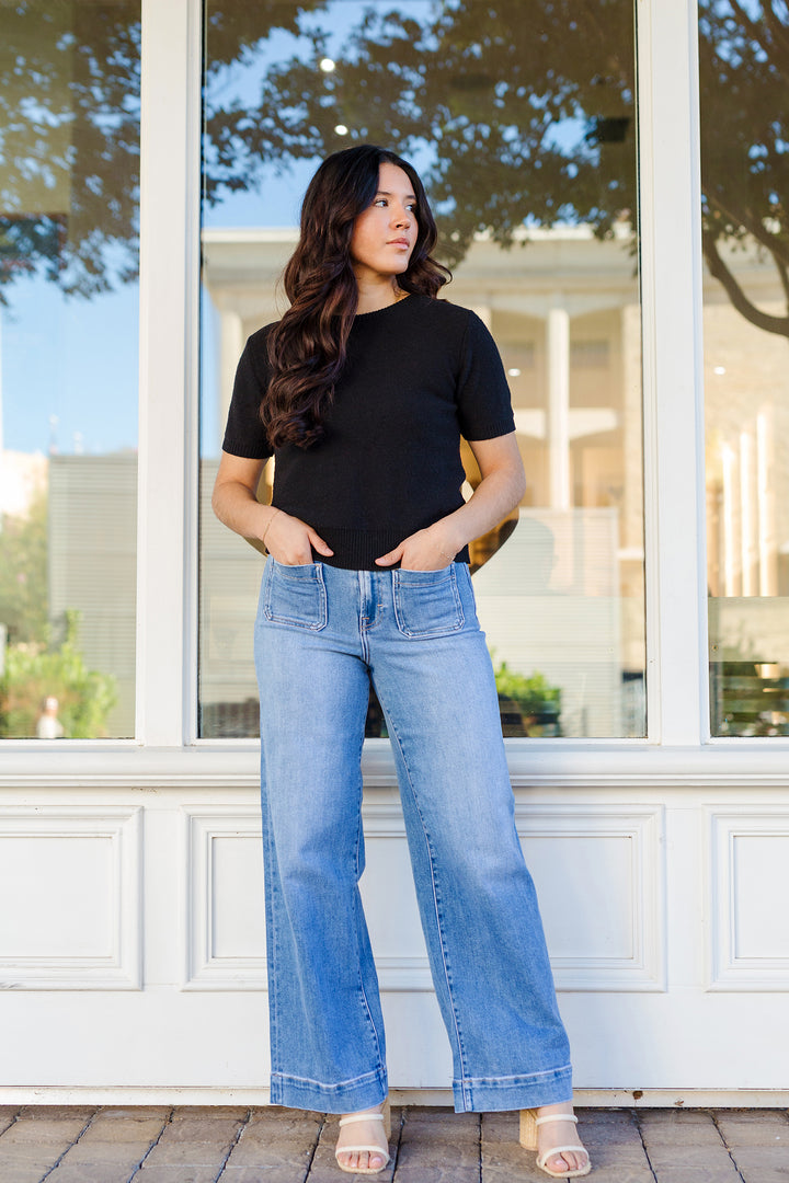 The Best In Crew Knit Short Sleeve Sweater