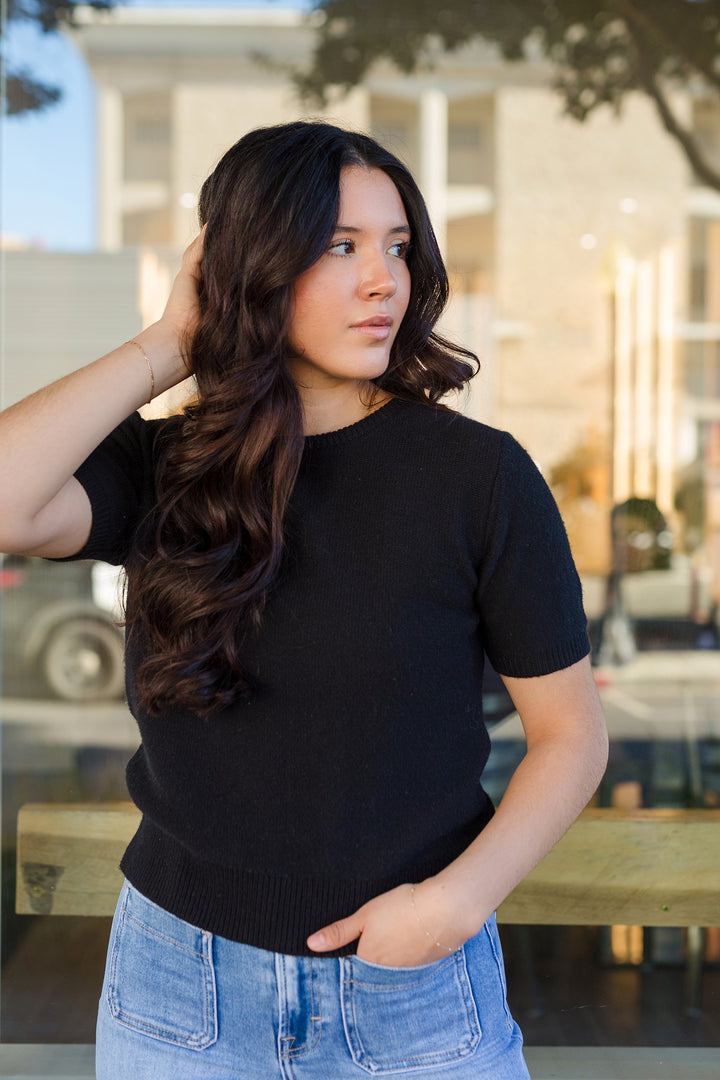 The Best In Crew Knit Short Sleeve Sweater