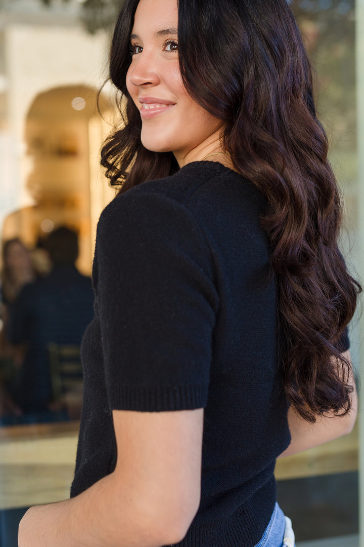 The Best In Crew Knit Short Sleeve Sweater