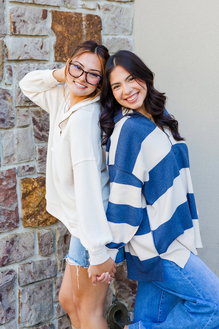 The Zip It Real Good Waffle Knit Top