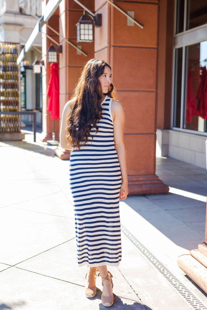 The Saylor Striped Knit Tank Dress