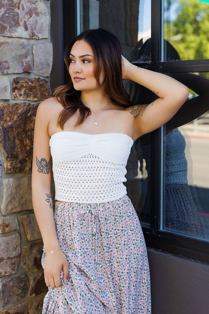 The Sun-Kissed Crochet Tube Top