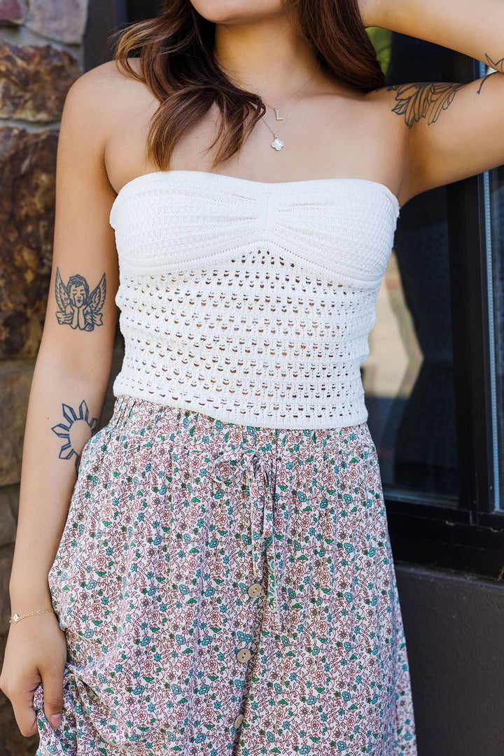 The Sun-Kissed Crochet Tube Top
