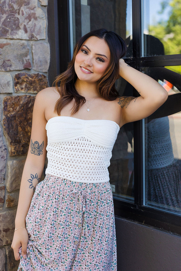 The Sun-Kissed Crochet Tube Top