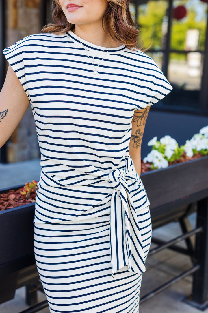 The French Press Striped Midi Dress