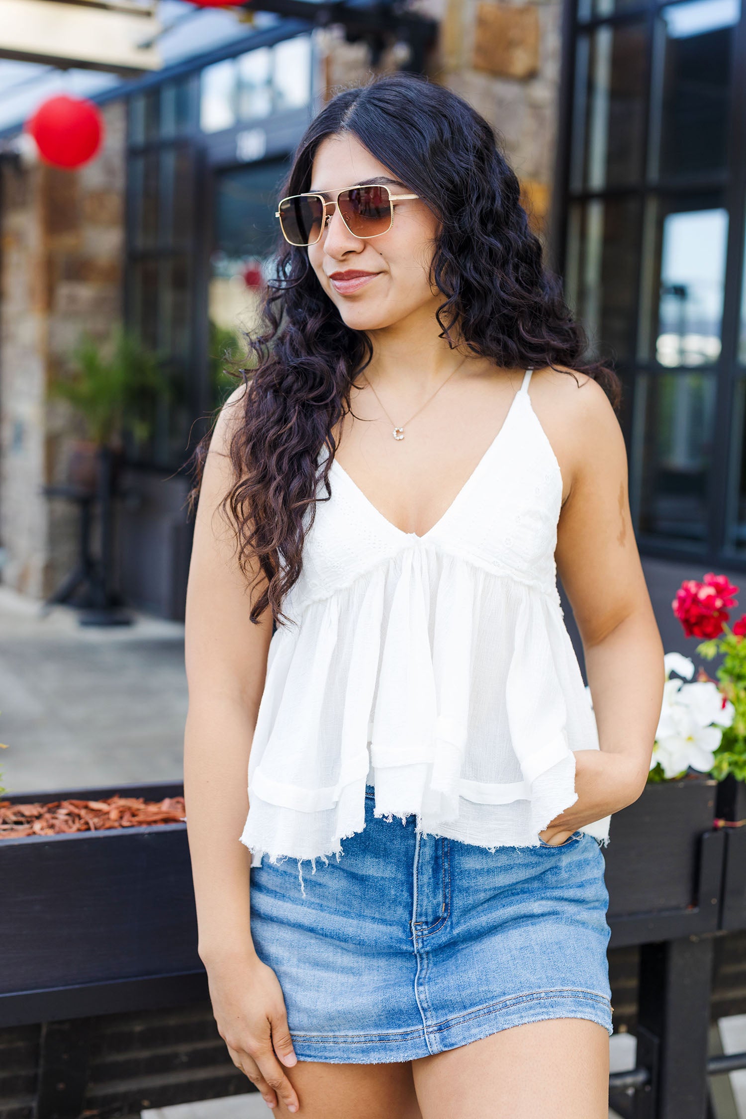 The Lovely In Layers White Crinkle Gauze Cami Top – Shoppe Twelve