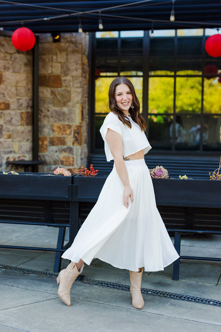 The Cassie Linen Skirt Set