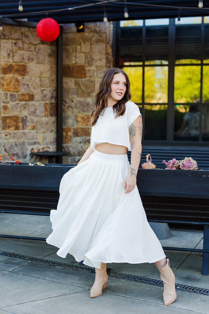The Cassie Linen Skirt Set