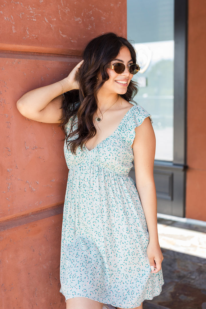 The Mint Condition Floral Print Mini Dress