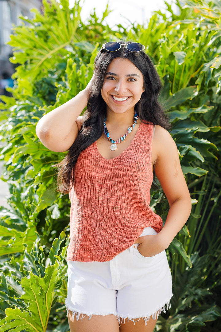 The Sunrise Knit Racerback Tank Top