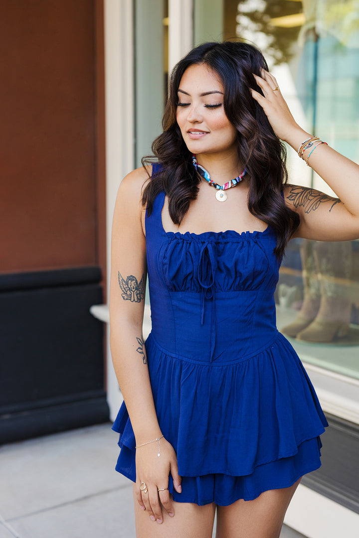 The Spin Me 'Round Tiered Sleeveless Romper